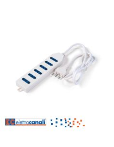 Multipresa Bianca 6Posti 10/16A Concav