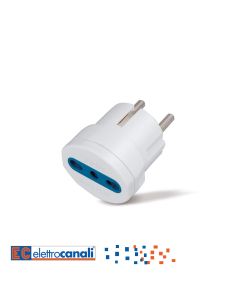 Adattatore Biv. Bianco Spina Schuko16a