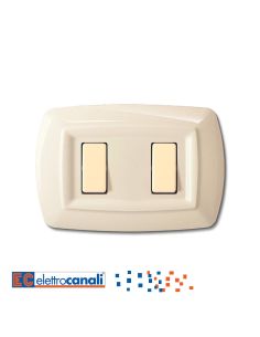 Placca Tondo' 2 Posti Avorio