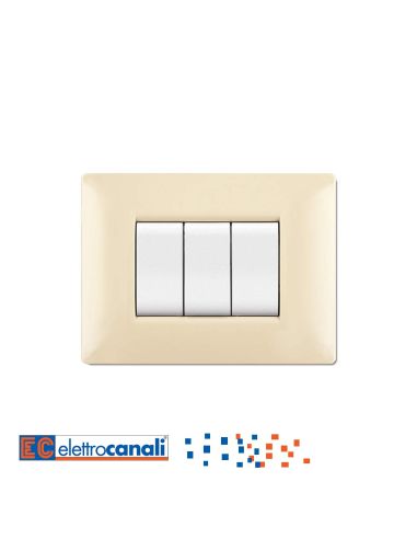 Placca Mylife Q 3 Moduli Avorio