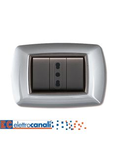 Placca Life 3 Postialluminio Chiaro