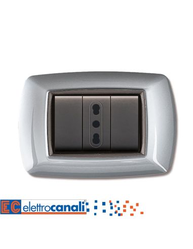 Placca Life 3 Postialluminio Chiaro