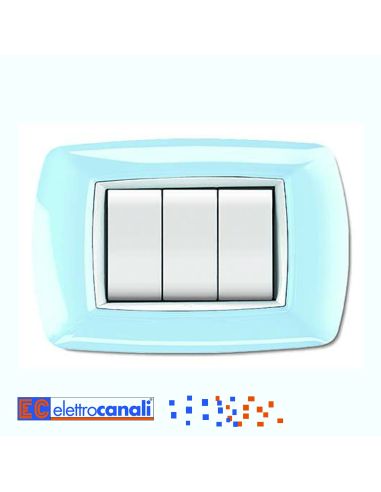 Placca Life 3 Postiazzurro Pastello