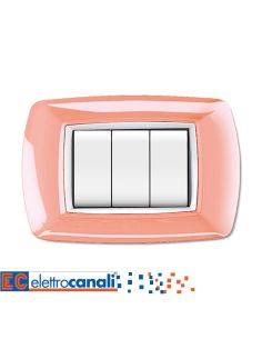 Placca Life 3 Postiarancio Pastello