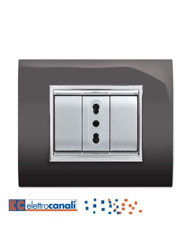 Placca Prestige 3 Mod.Grigio Scuro