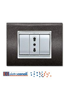 Placca Prestige 3 Mod.Nero Glittering