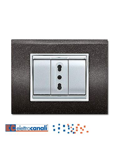 Placca Prestige 3 Mod.Nero Glittering