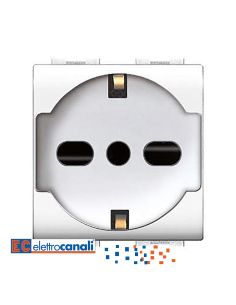 Presa Life Unel Bipasso 10/16A Bianco