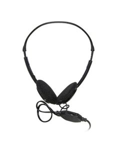 Cuffia Audio Stereo Link Con 1 Connettore Jack 3,5 Mm Lunghezza Cavo 1,30 Mt Colore Nero