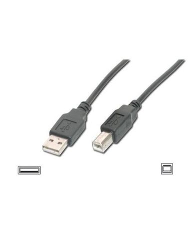 Cavo Digitus Usb 2.0 A-B M-M 3Mt In Rame Colore Nero