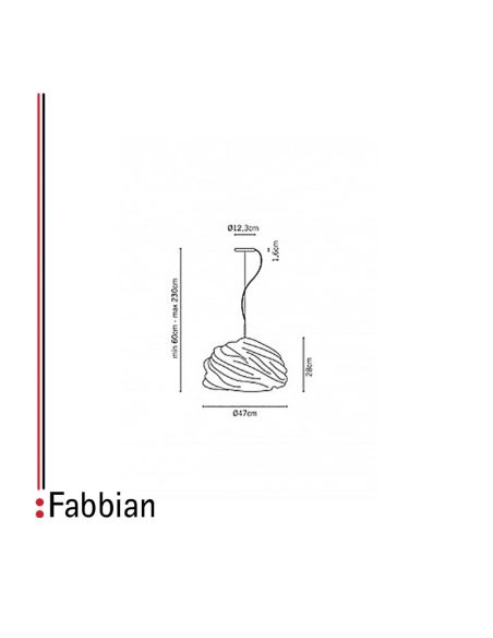 Fabbian Cyclone Lampada Sospensione Led Bianco