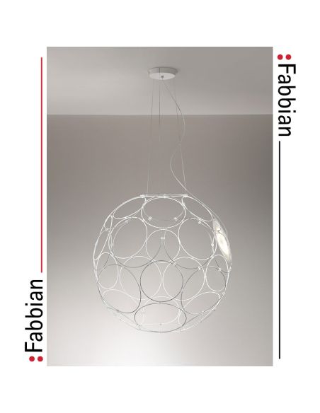 Fabbian Giro Sospensione Diametro 671X24w Led Bianco