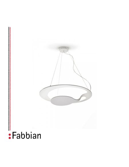 Fabbian Glu Lampada Sospensione Led 2X24w Bianco Originale