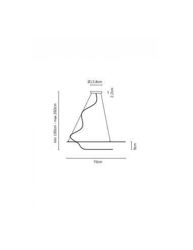 Fabbian Glu Lampada Sospensione Led 2X24w Bianco Originale