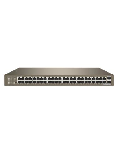 Switch Tenda Teg1050f 48P Gigabit 10/100/1000 Rj45 2 1000M Sfp 1U 19-Inch Rack-Mountable One-Key Vlan