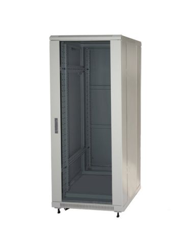 Rack Link 19'' Armadio 27 Unita' (A)1388X(L)600X(P)1000 Colore Grigio Porta In Vetro Capacità Di Carico 800 Kg