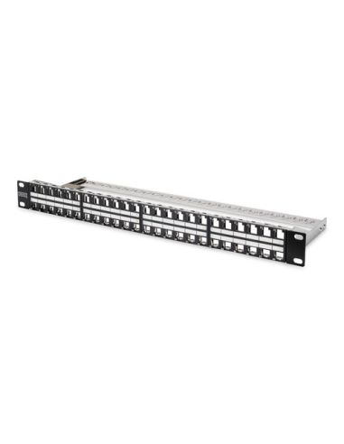 Patch Panel 19 Digitus Schermato 48 Porte Per Connettori Keystone (Vuoto) Per Reti Categoria 5E, 6 E 6A 1 Unita'