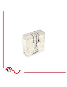 Rosone In Legno Quad. Bianco 1 Foro