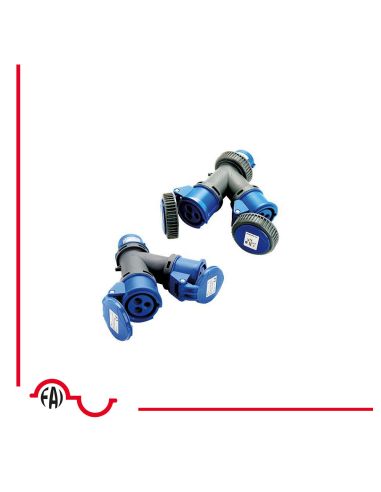 Moltiplicatore 2 Vie 2Pt 16A Ip44