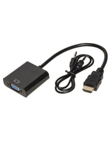 Adattatore Link Hdmi/Vga M/F Con Audio  3,5 Mm, 15Cm
