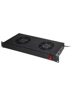 Ripiano Link Per Armadi Rack19 Con 2 Ventole Nero 2 Agganci 483X170x44mm