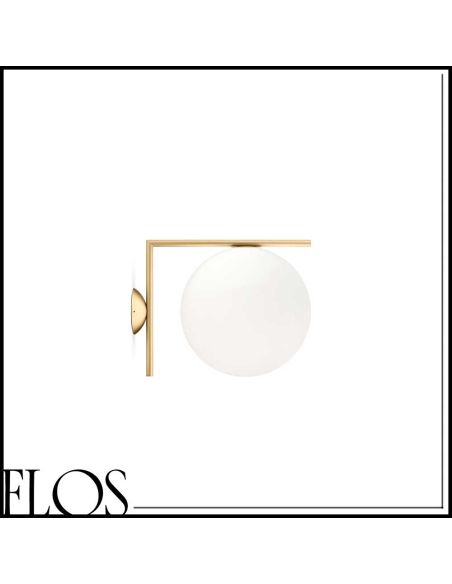 Flos Ic Lights W2 Ottone Lampada Parete Completa F3137059 F3169059