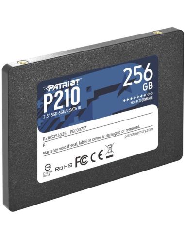 Ssd Patriot 256Gb P210 2.5 Sata3 Read:510Mb/Write:440 Mb/S - P210s256g25 - Gar. 3 Anni
