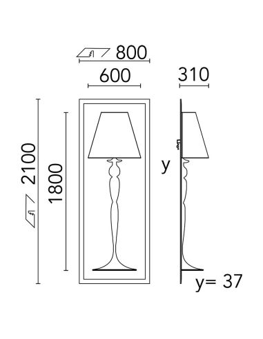 Flos Abajourd'hui Large Lampada Da Parete/Incasso Sa.5000.1