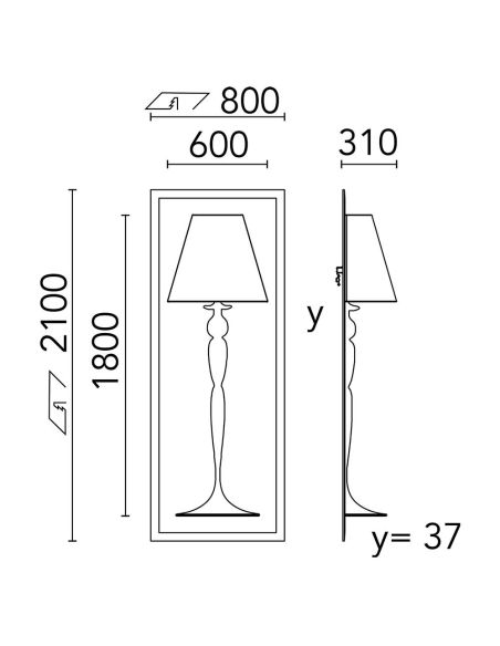 Flos Abajourd'hui Large Lampada Da Parete/Incasso Sa.5000.1