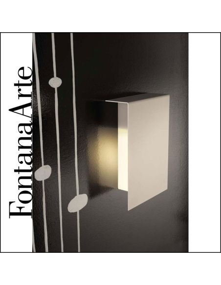 Lampada Parete Fontana Arte Corrubedo1X27w E27 Bianca