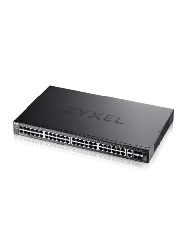 Switch Zyxel Xgs2220-54 48P Gigabit 2P 10Gb Multigigabit 4P 10Gb Sfp, Ipv6, Vlan, Rack Managed Layer 3 Lite Stackable