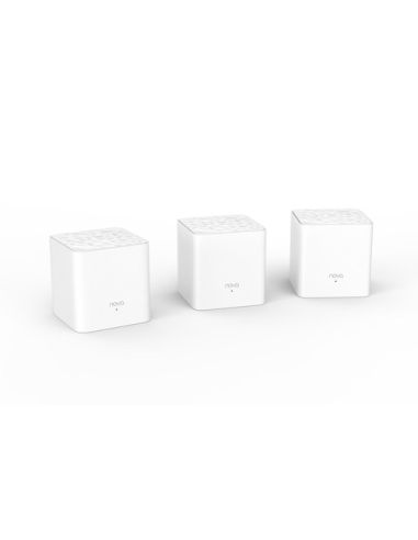 Router Tenda Nova Mw3 3Pack Wireless Dual Band Ac1200 Sistema Home Mesh Wifi Completo Copertura Fino A 300Mq,Mu-Mimo,Sistema Qos