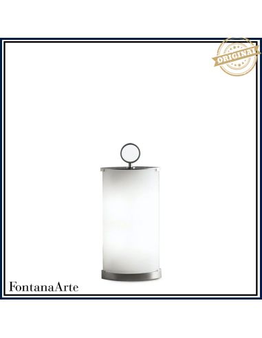 Pirelli Lampada Tavolo Media Nichelato Satinato/Spazzolato E Bianco