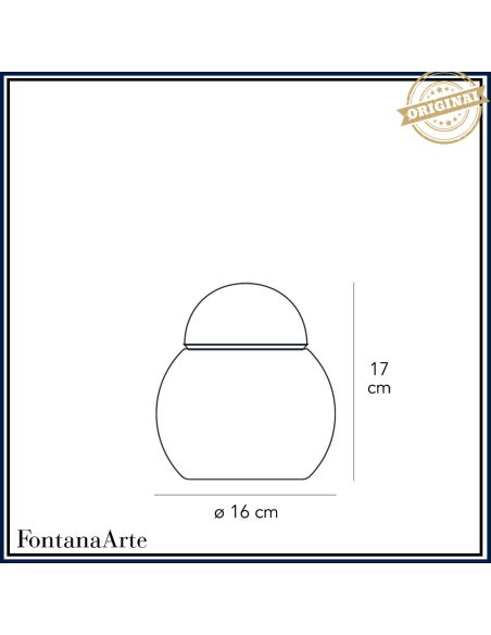 Daruma Lampada Tavolo Piccola Bianco Fontana Arte