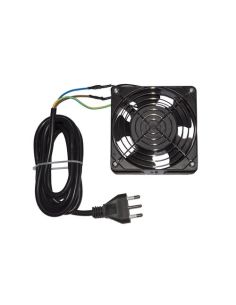 Ventola Link 120X120x38 220 Volt Colore Nero Con Cavo Mt 2 Spina Italiana Con Griglia
