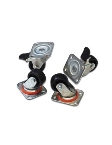 Set Digitus 4 Ruote 2( Bloccabili) Per Armadi Rack Linea Professionale Con Base Per Il Montaggio