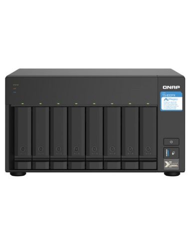 Nas Tower Qnap Ts-832Px-4G 8Hdd 3,5/2,5 Nohd 2P 10Gbe Sfp 2P 2.5Gbe 3P Usb3.2 4Gb Ddr4 4Core Al-324 1.7Ghz