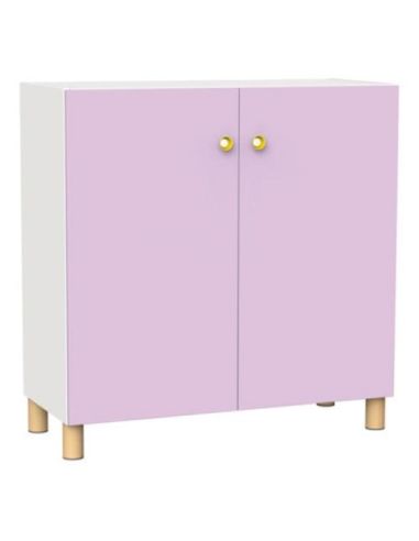 Armadio 2 Ante 1 Ripiano Piedi Legno Regolabili Frontale Colore Bianco, Struttura Colore Bianco, Fondo Standard Col.Struttura, R