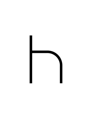 Artemide Alphabet Of Light Lampada Da Parete 'H' Lowercase