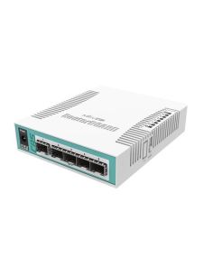 Switch Mikrotik Cloudrouter Crs106-1C-5S With 400Mhz Cpu,128Mb Ram, 1X Combo Port (Gigabit Ethernet Or Sfp), 5 X Sfp Cages
