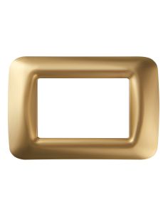 Placca 3 Pos.Oro Antico Top System