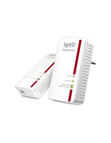 Adattatore Powerline Fritz! 1240E Wireless Conf. 2Pz X Lan 1200M 2P 10/100/1000Base-T Rj45 Homeplug Av, Bianco - 20002755