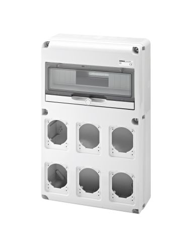 Q-Din 14M 6Flange Pr.16/32A Ip65