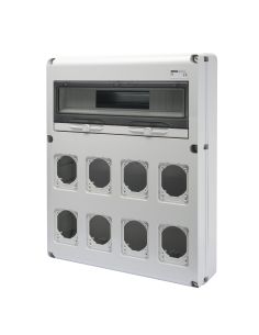 Q-Din 20M 8Flange Pr.16/32A Ip65