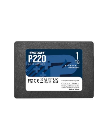 Ssd Patriot  1Tb P220 2.5 Sata3 Read:550Mb/Write:500 Mb/S - P220s1tb25