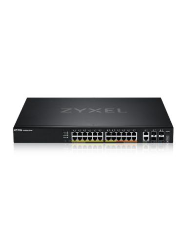 Switch Zyxel Xgs2220-30Hp 24P Gigabit Poe 2P 10Gb Multigigabit Poe (Max 400W)4P 10Gb Sfp, Rack Managed Layer 3 Lite Stackable