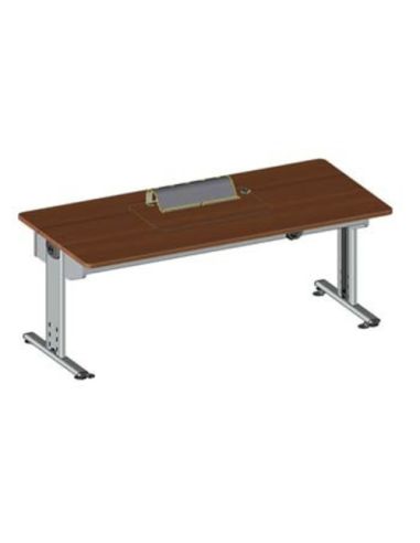 Tavolo Multimediale  Lab. Inform. Gamba A T Con Sistema Rotante A Scomparsa X Nb E Tbt, Blindato - Bsx0263f Dim.140X75x72