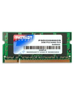 Ddr2 X Nb So-Dimm Patriot 2Gb 800Mhz - Psd22g8002s