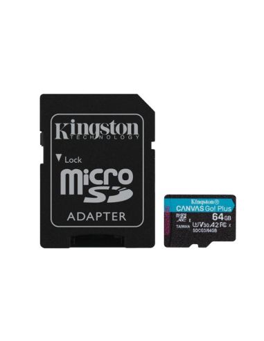 Sd-Micro Kingston  64Gb Incl. Adapter Class U3 Uhs-I V30  Adattatore Read:90Mb/S Write:45Mb/S - Sdcg3/64Gb
