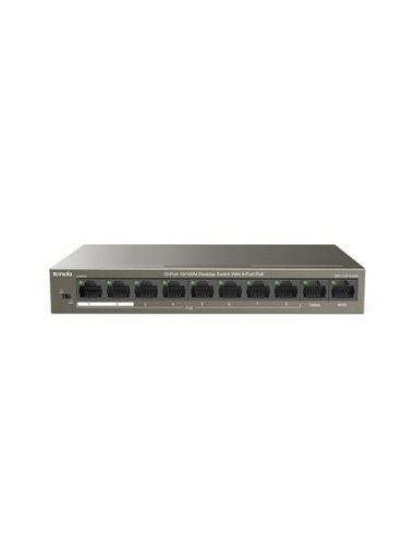 Switch Tenda Tef1110p-8-63W 8P Lan Desktop 10/100M 8P Fe(Poe)2P Fe(DataNvr)